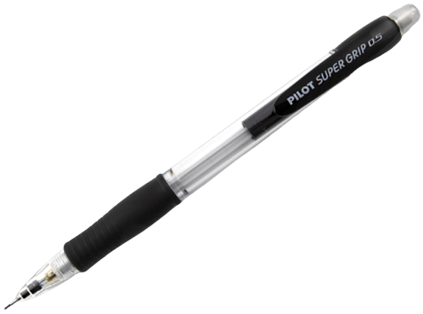 Pilot Super Grip černá mikrotužka, šířka stopy 0,5mm, HB