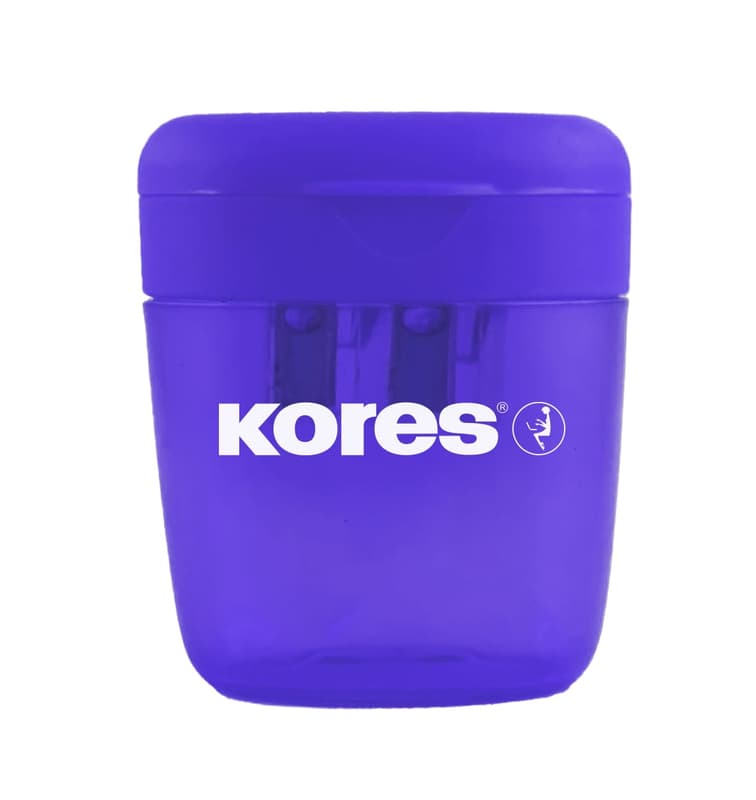 Kores Double pencil sharpener with a tray