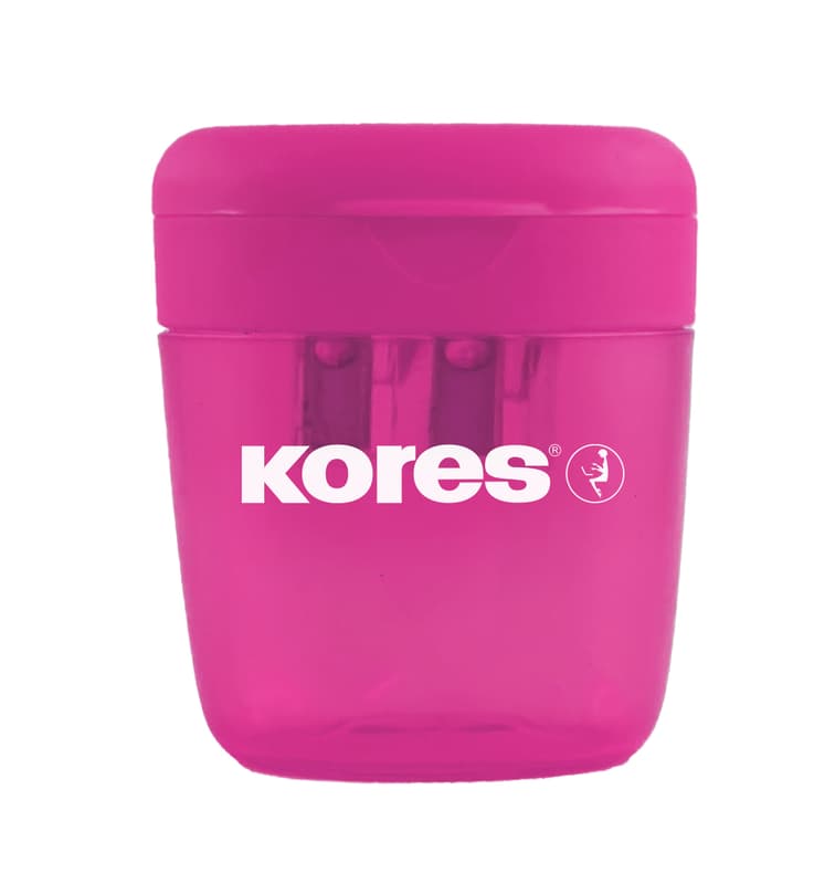 Kores Double pencil sharpener with a tray