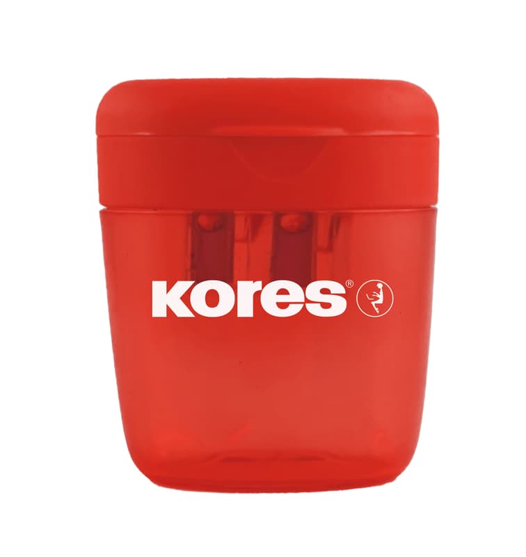 Kores Double pencil sharpener with a tray