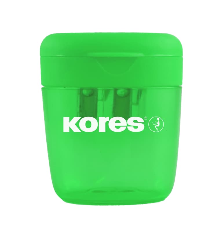 Kores Double pencil sharpener with a tray