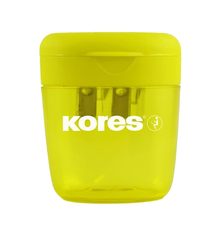 Kores Double pencil sharpener with a tray