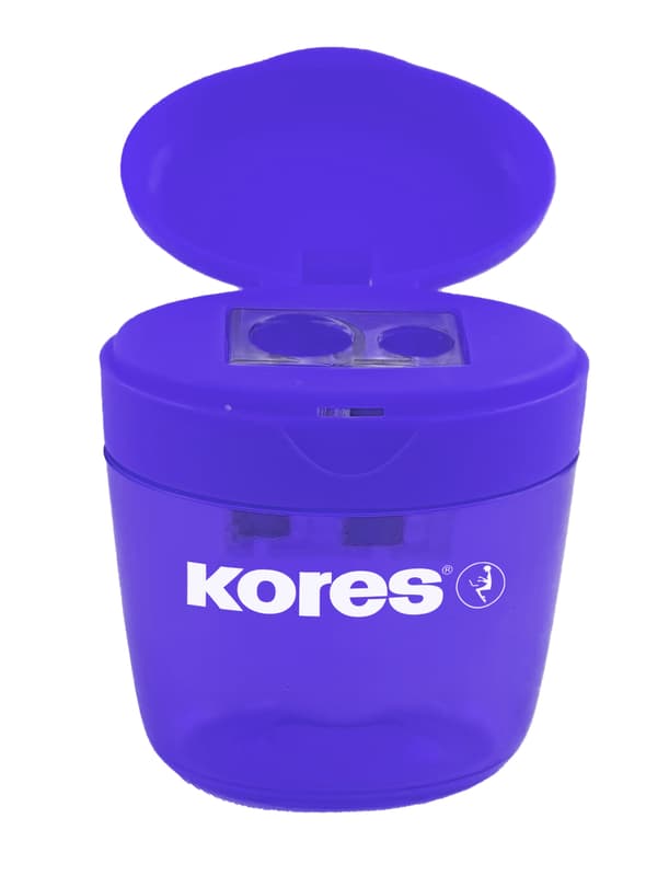 Kores Double pencil sharpener with a tray