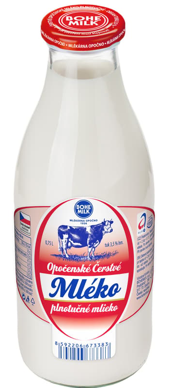 Bohemilk Čerstvé mléko ve skle plnotučné 3,5%
