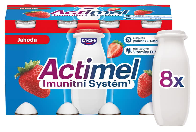 Danone Actimel Strawberry 8x100g