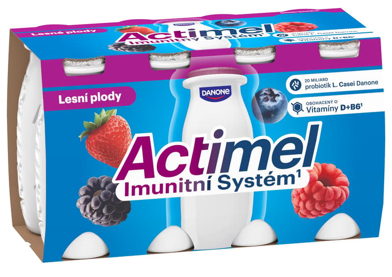 Actimel Probiotický nápoj lesní plody 8×100 g