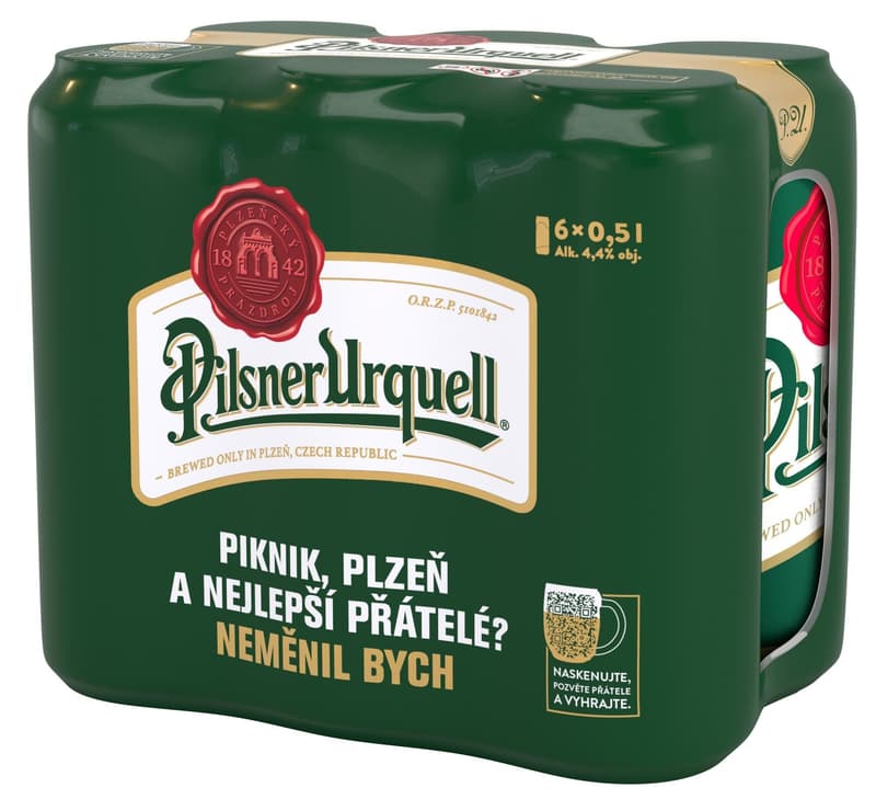 Pilsner Urquell Beer lager light 6×0,5 l can
