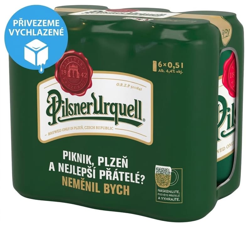 Pilsner Urquell Beer lager light 6×0,5 l can