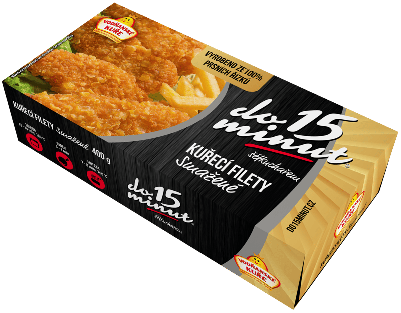 Fried chicken fillets (supplier Vodňanská poultry)