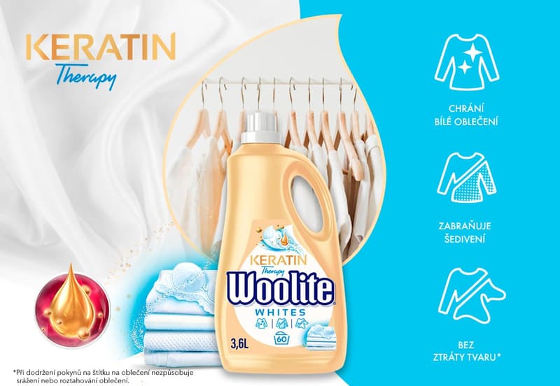 Woolite Extra White Brilliance speciální prací prostředek (3,6 l)