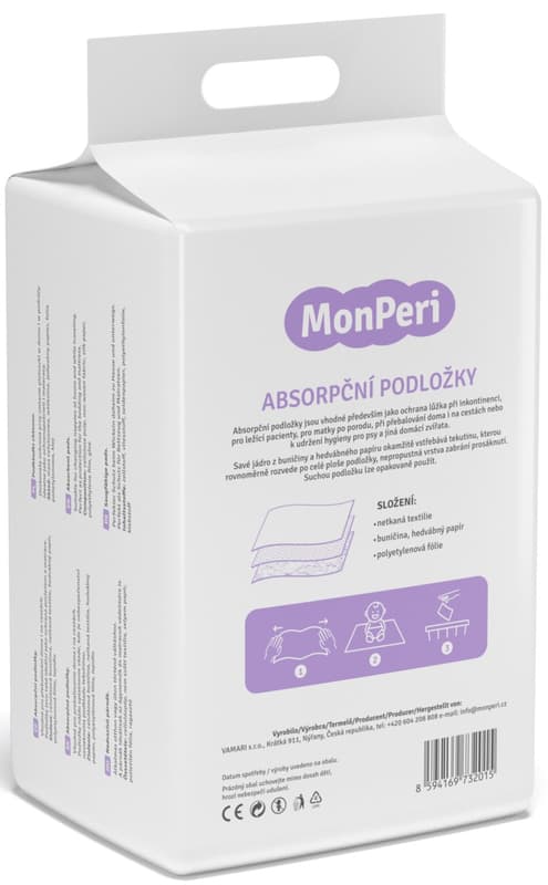 MonPeri ECO Disposable absorbent pads 90 × 60 cm