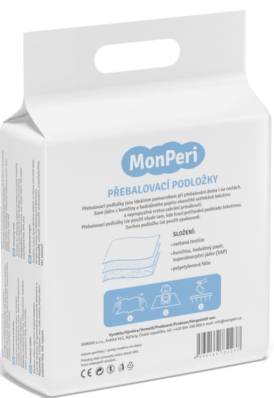 MonPeri EKO Jednorázové absorpční podložky 40×60 cm