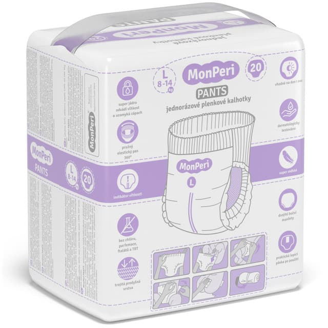 Monperi ECO Disposable diaper pants L (8-13 kg)