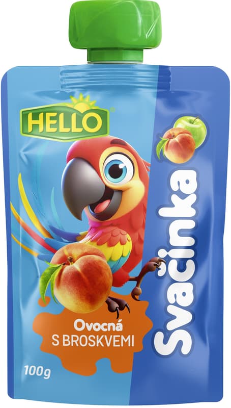 Hello Fruit snack with peach pocket