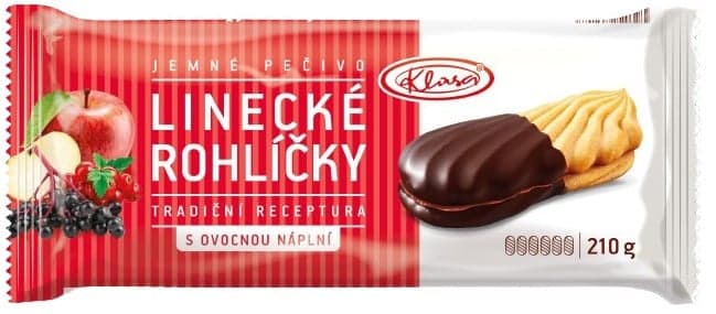Klasa Linz rolls half-dipped with fruit filling