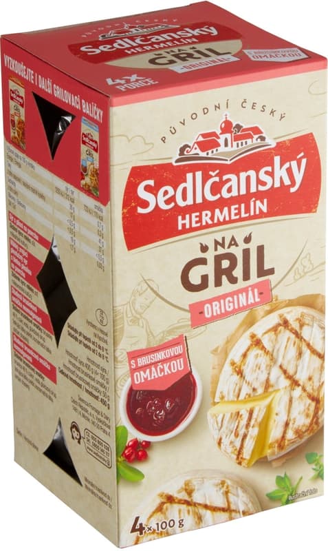 Sedlčanský Hermelín for grill with cranberry sauce, 4 pcs