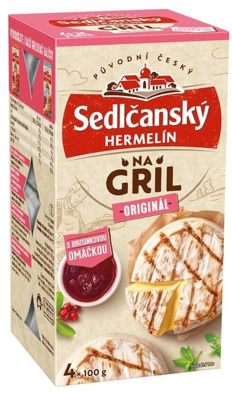 Sedlčanský Hermelín for grill with cranberry sauce, 4 pcs