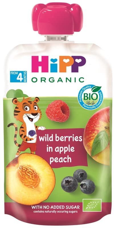 HiPP BIO Pocket Hippis apple-peach-forest fruit