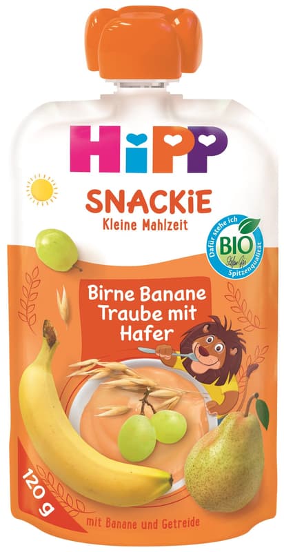 HiPP BIO Sports pocket pear-banana-white grapes-oats