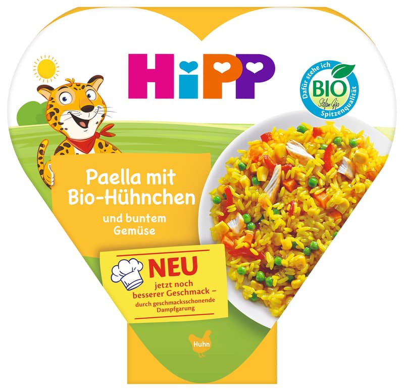 HiPP BIO Paella se zeleninou a kuřecím masem