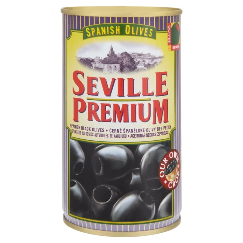 Seville Premium Seedless black olives