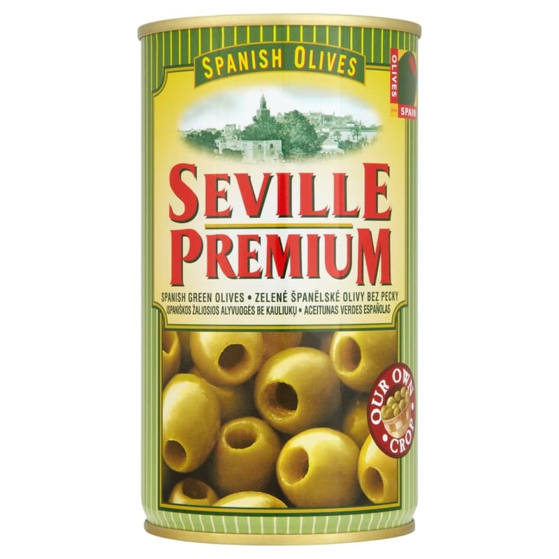 Seville Premium Seedless green olives