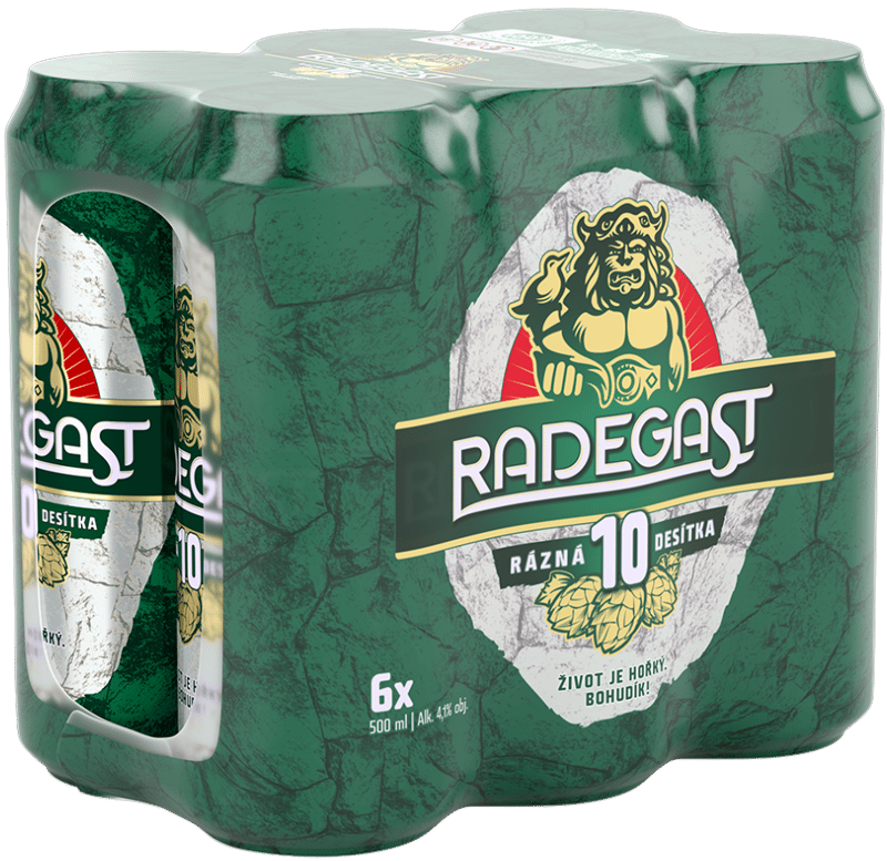 Radegast Rázná 10 pack 6x0,5l metal sheet