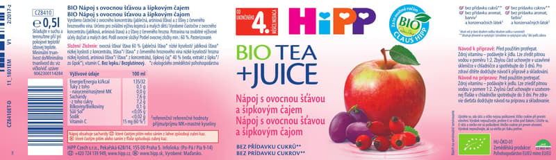 HiPP BIO Ovocná šťáva s šípkovým čajem