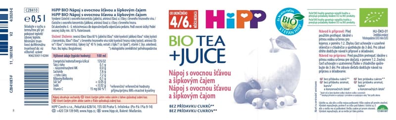 HiPP BIO Ovocná šťáva s šípkovým čajem