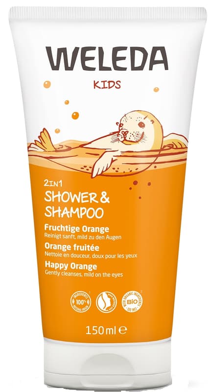 Weleda 2 in 1 shower cream and shampoo Happy orange
