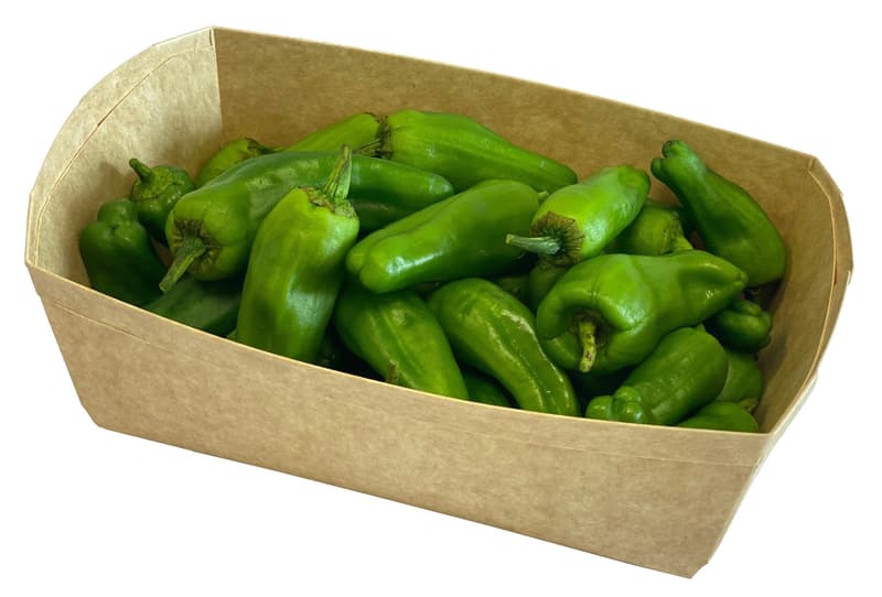 Padrone peppers on the grill, packing