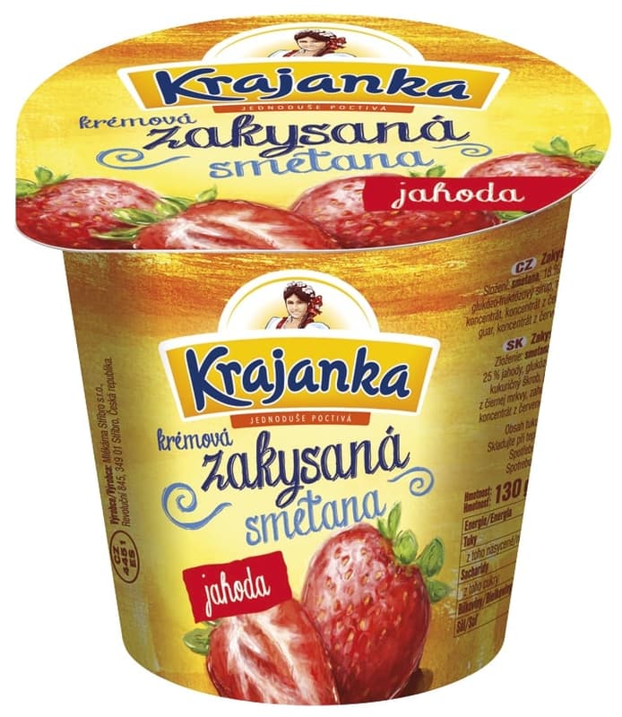 Krajanka Sour Cream 10% strawberry