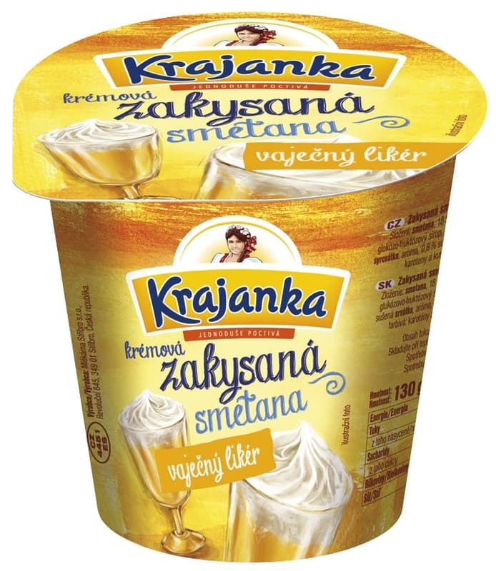 Krajanka zakysaná smetana 10% vaječný likér