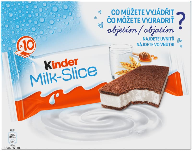 Kinder Milk slice family package 10x28g,'name', 