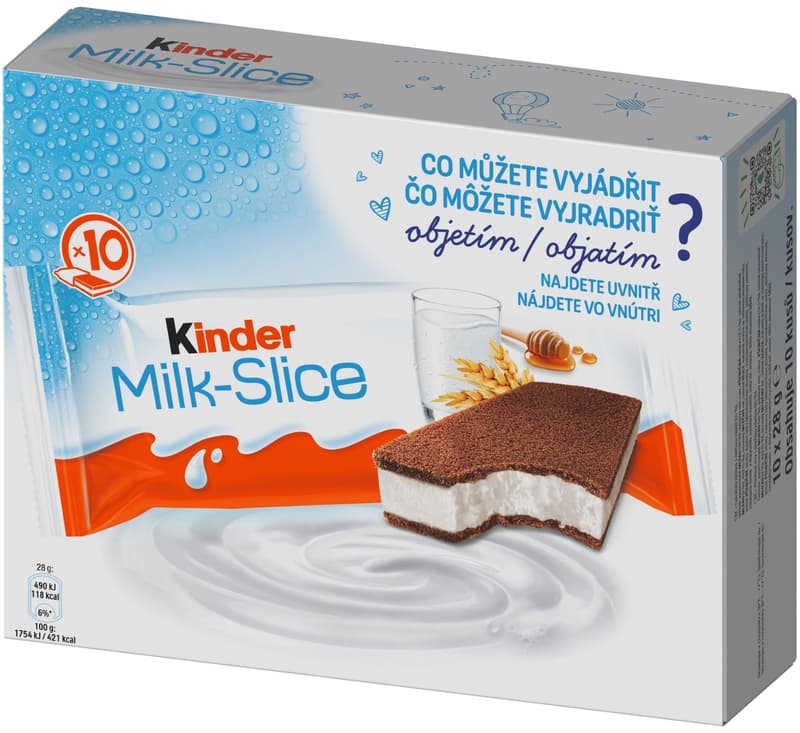 Kinder Milk slice family package 10x28g,'name', 