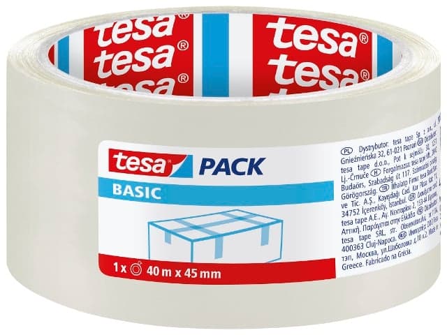 Tesa Basic packing tape transparent 45 mm