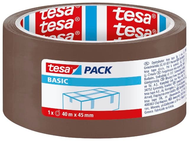 Tesa Basic packing tape brown 45 mm