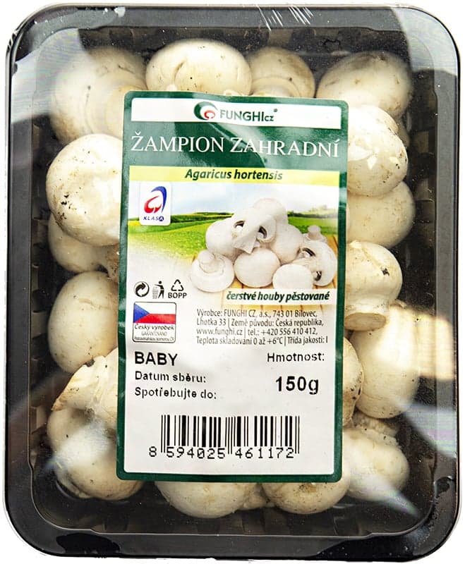 White baby mushrooms, punnet