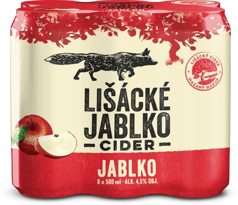 Lišácké jablko apple cider 6×0,5 l can