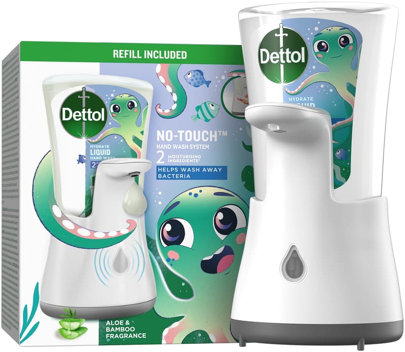 Dettol Kids Bezdotykový dávkovač mýdla s náplní dobrodruh