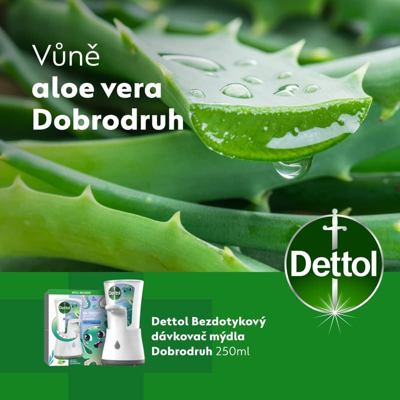 Dettol Kids Bezdotykový dávkovač mýdla s náplní dobrodruh