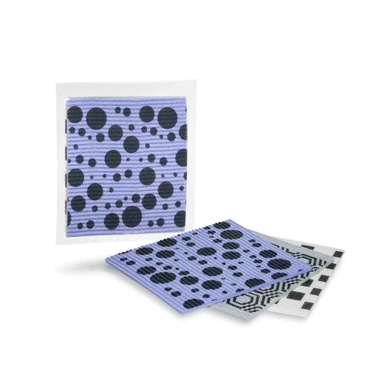 Vektex sponge cloth Printed, 3pcs