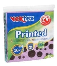 Vektex sponge cloth Printed, 3pcs