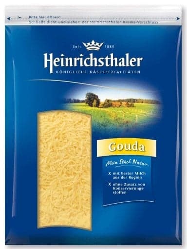Heinrichsthaler Gouda strouhaná v sáčku se zipem