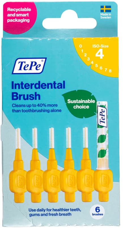 TePe Original 0,7mm interdental brushes yellow, 6pcs