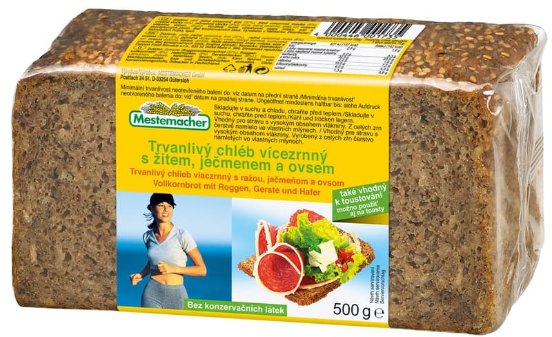 Mestemacher Durable multigrain bread with rye, barley and oats
