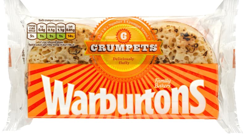 Warburtons Crumpets Pancakes 6pcs (frozen)