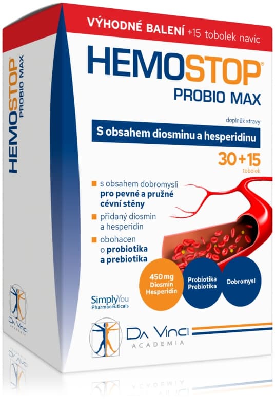 Hemostop Probio MAX Da Vinci Academia Caps 30 + 15