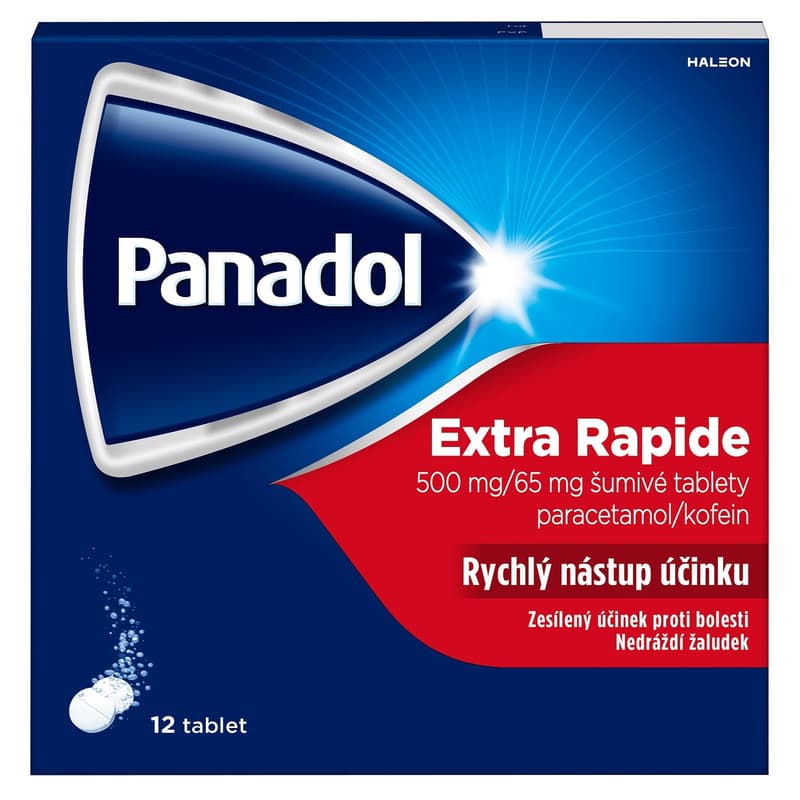 PANADOL EXTRA RAPIDE 500MG/65MG šumivá tableta 12