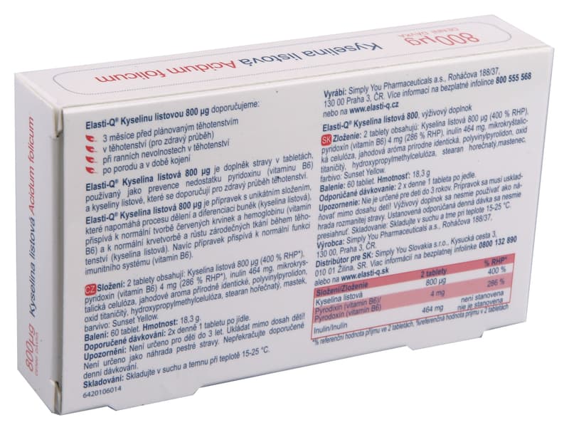 Elasti-Q Folic acid 800 tbl.60